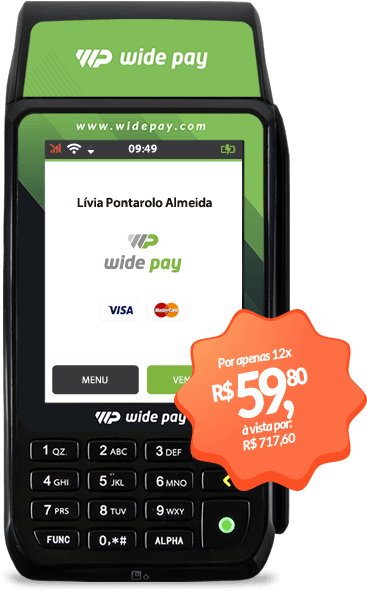 Facilitador de pagamentos online - Maquininha Wide Pay